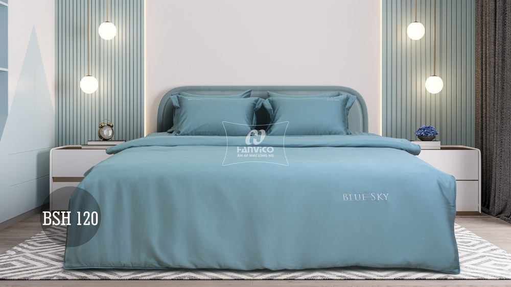 Bộ ga Hanvico chun chần Blue Sky - BSH120