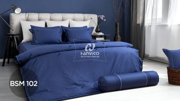 Bộ ga Hanvico phủ thêu Blue Sky - BSM102