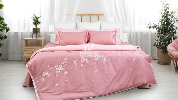 Bộ ga Hanvico phủ thêu Blue Sky – BS97