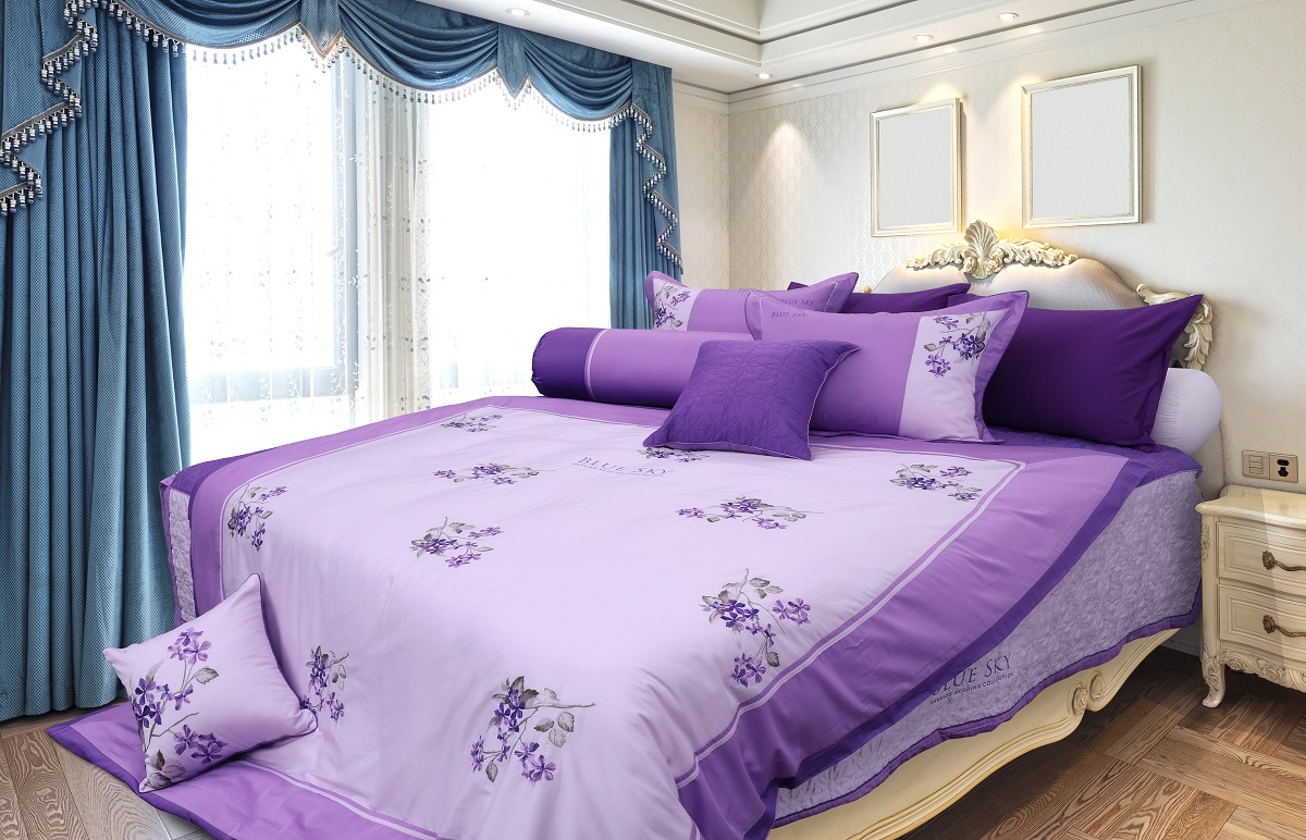 Bộ ga Hanvico phủ thêu Blue Sky – BSM62
