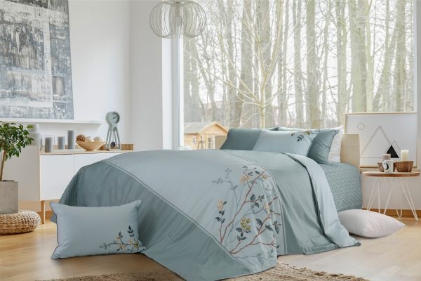 Bộ ga Hanvico phủ thêu Blue Sky – BS79