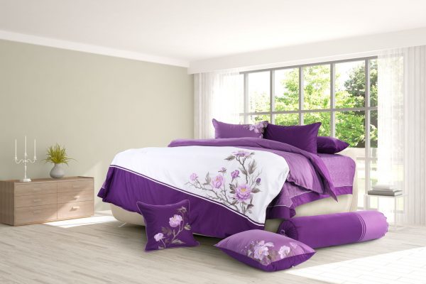 Bộ ga Hanvico phủ thêu Blue Sky – BSM67