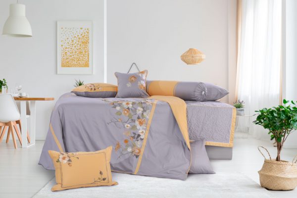 Bộ ga Hanvico phủ thêu Blue Sky – BSM70