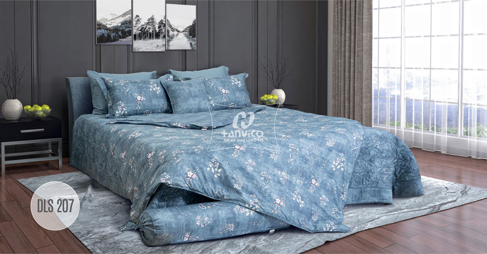 Bộ Hanvico Blue Sky Cotton T – DLS207