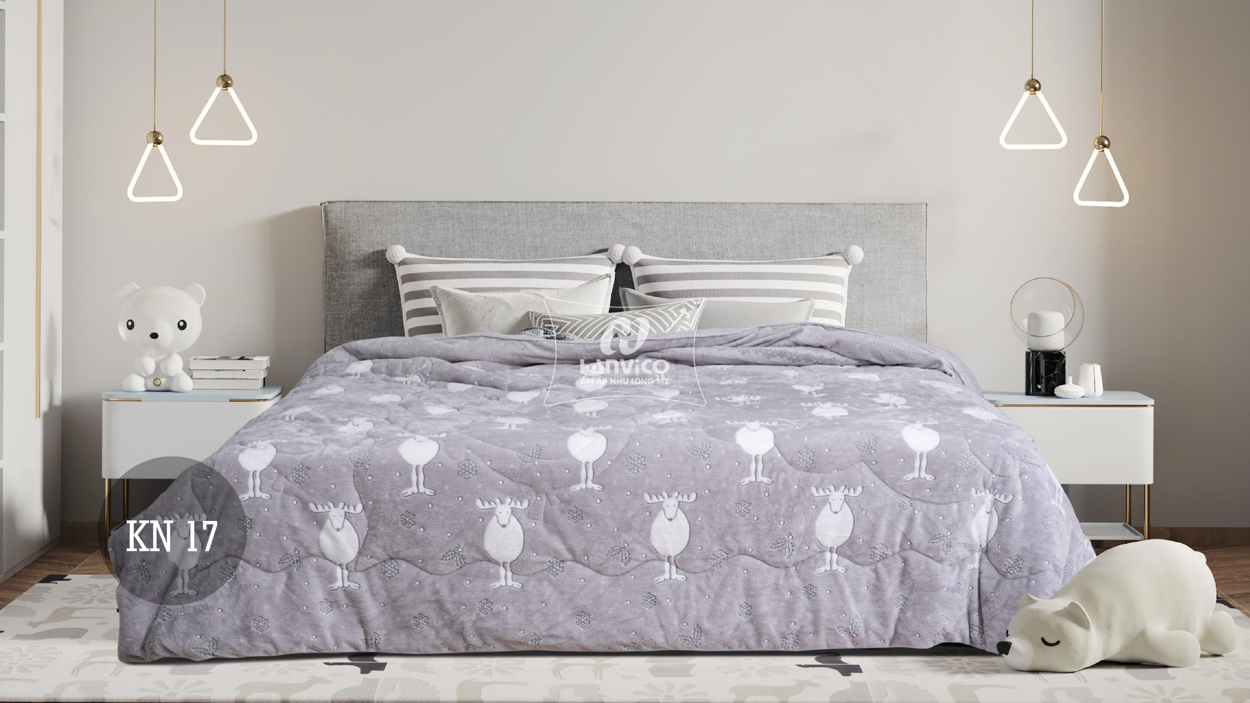 Chăn lông cừu 210*240 Hanvico KN17
