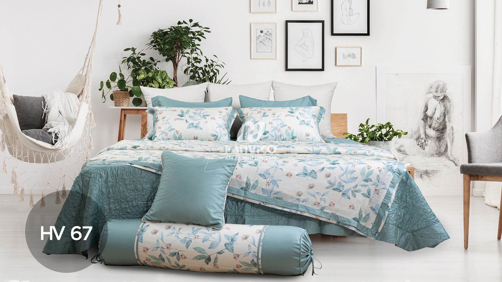Bộ ga phủ Hanvico Blue Sky HV67