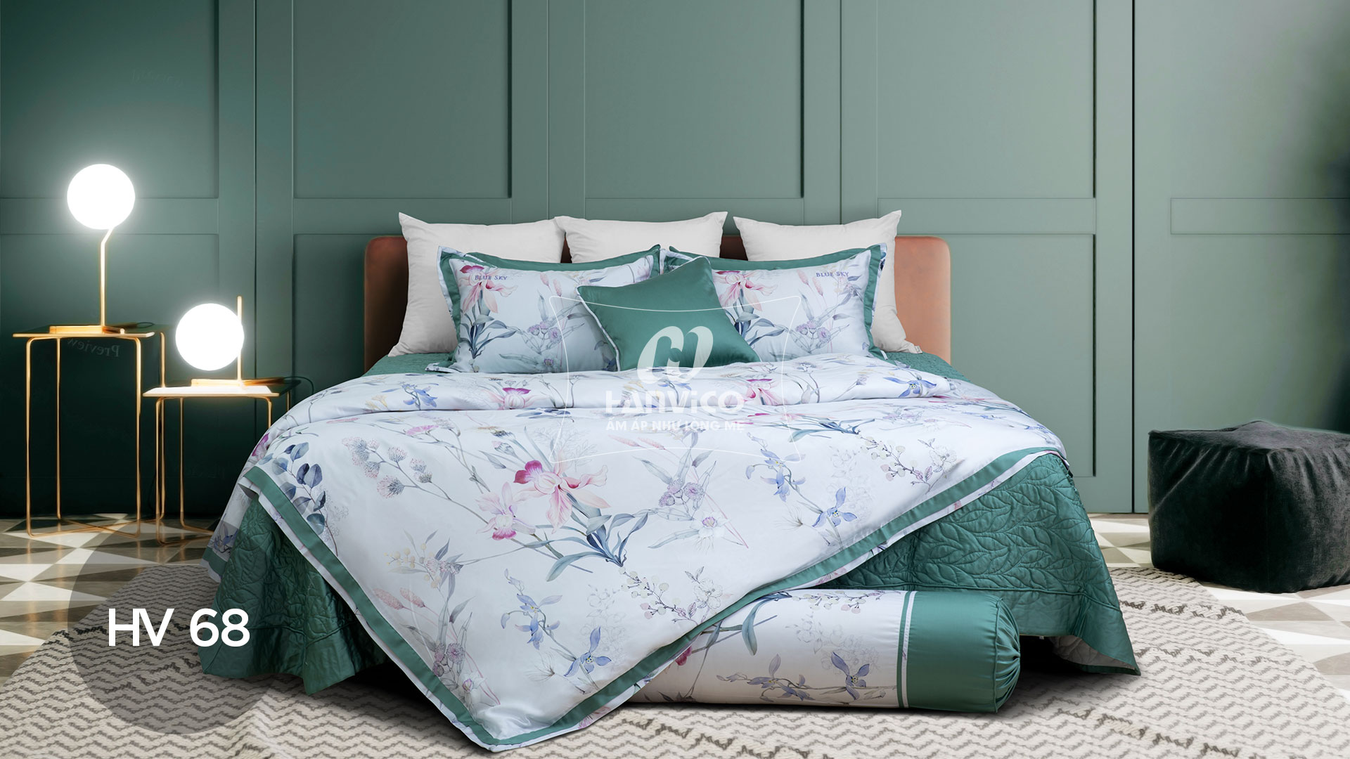 Bộ ga phủ Hanvico Blue Sky HV68